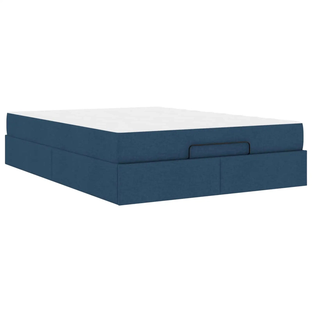 Struttura letto con materasso 2 pcs Blu Tessuto 3399493