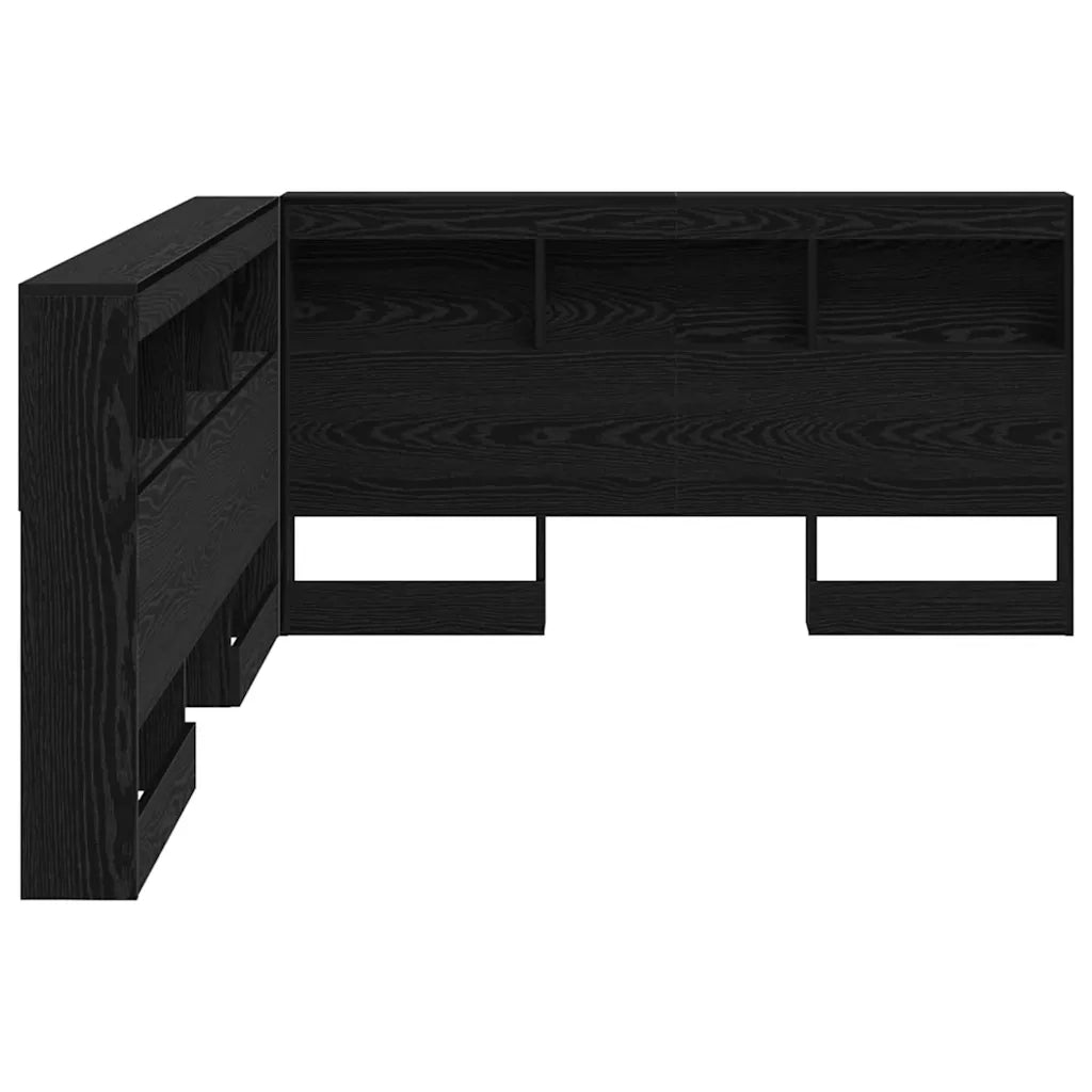 vidaXL Testata contenitore Rovere nero 160 cm Legno multistrato
