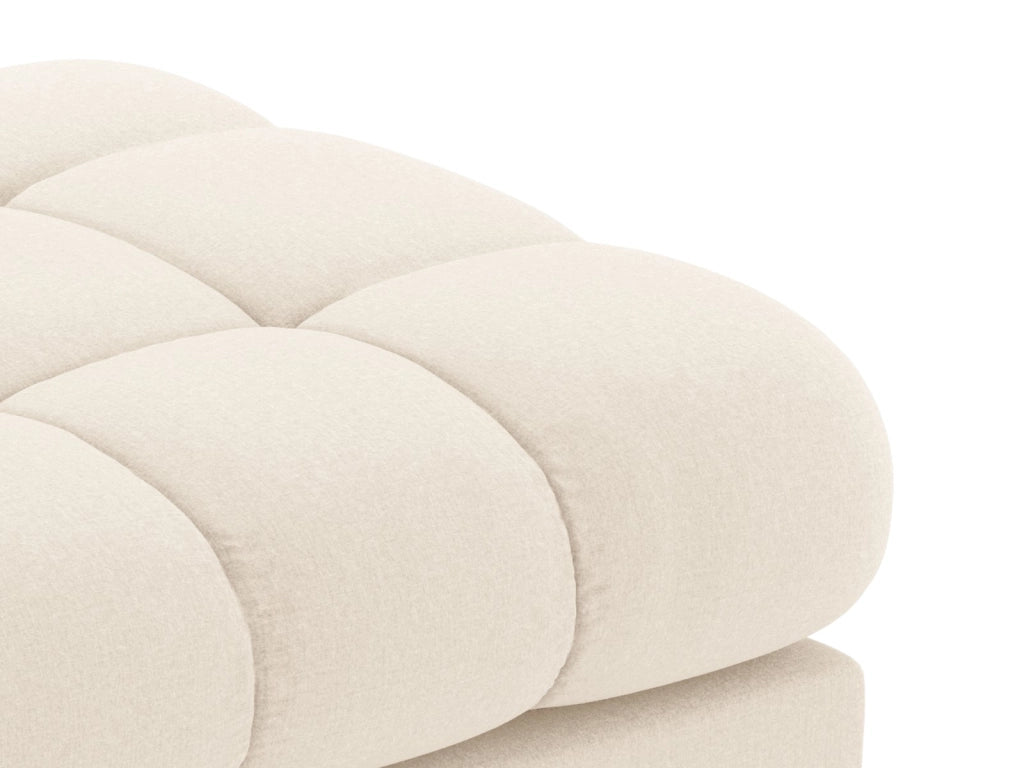 Cosmopolitan Design - Panca "Bali" 2 posti in tessuto strutturato beige chiaro 