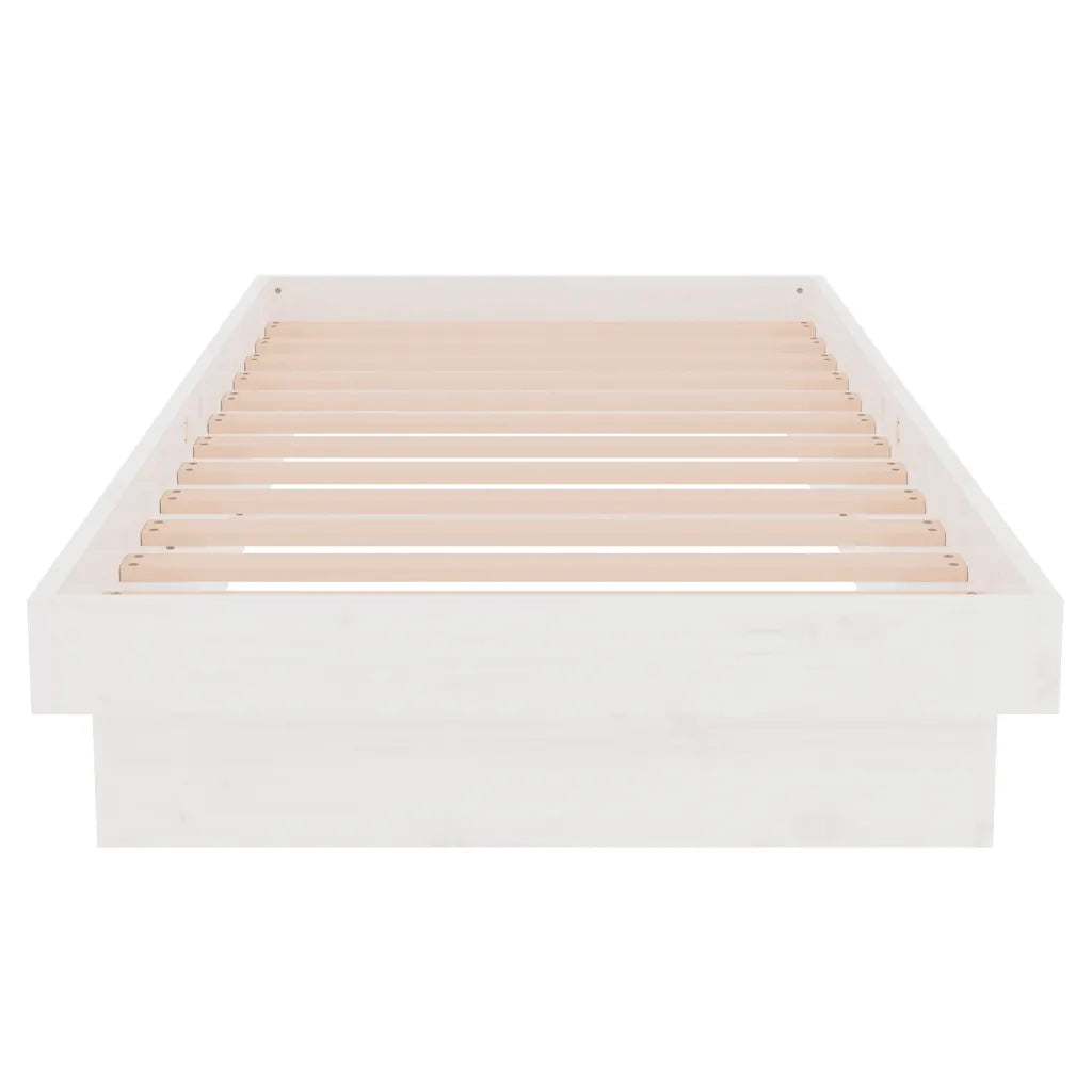 Giroletto-Struttura Letto Bianco in Legno Massello 75x190 cm Small Single 728562