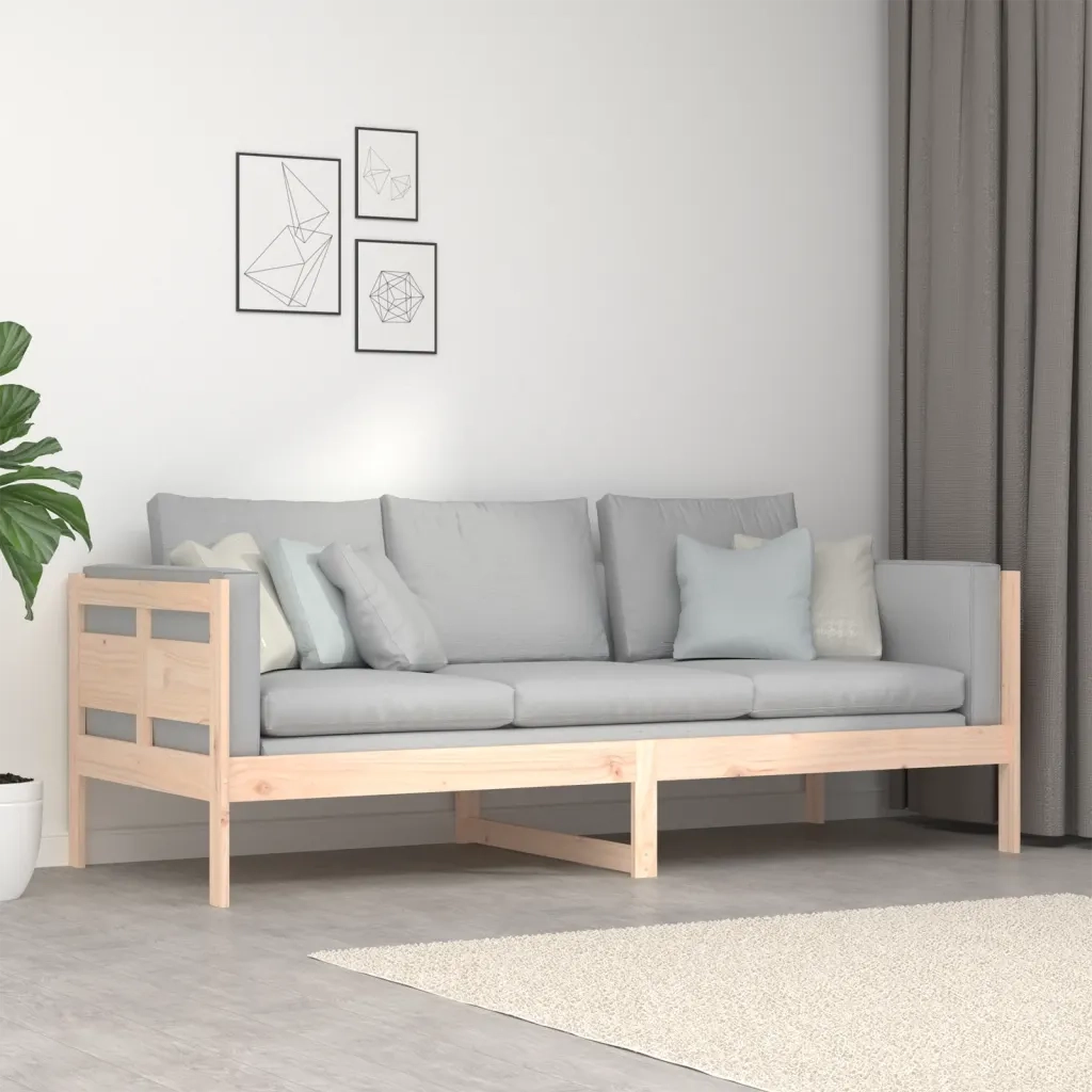 Letto singolo | Letto per adulti | Dormeuse in Legno Massello di Pino 80x200 cm