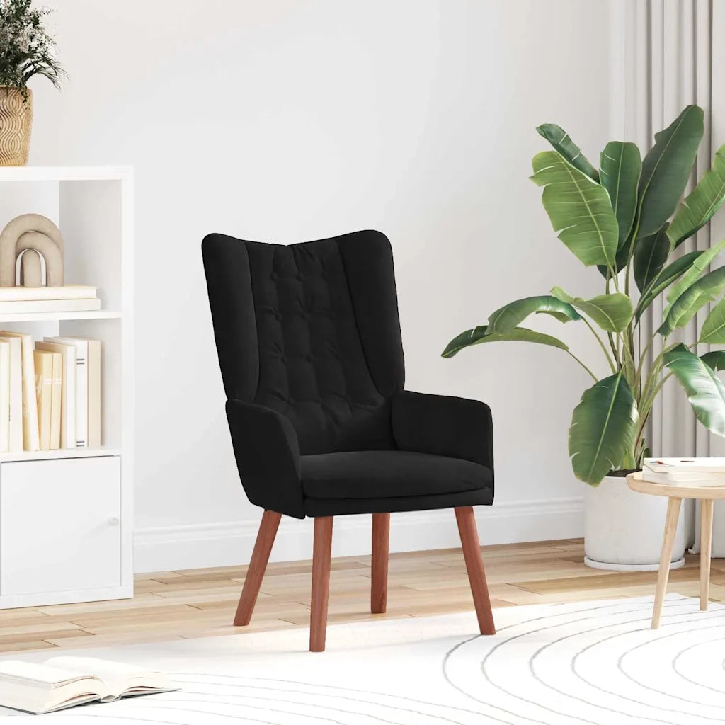 Divano Sedia-Poltrona-Poltroncina Nero 63 x 67 x 94 cm Velluto 295389