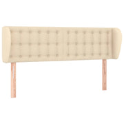 Testiera | Testata ad Orecchio Crema 147x23x78/88 cm in Tessuto