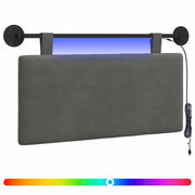 Testiera | Testata sospesa Con luce LED Grigio Scuro Tessuto in Cords