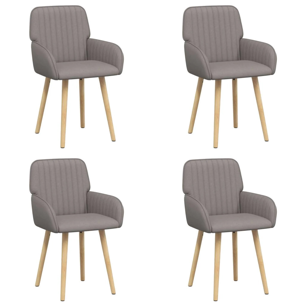 Sedie da pranzo 4 pz Tessuto Tortora 56,5 x 50 x 87,5 cm 3428198
