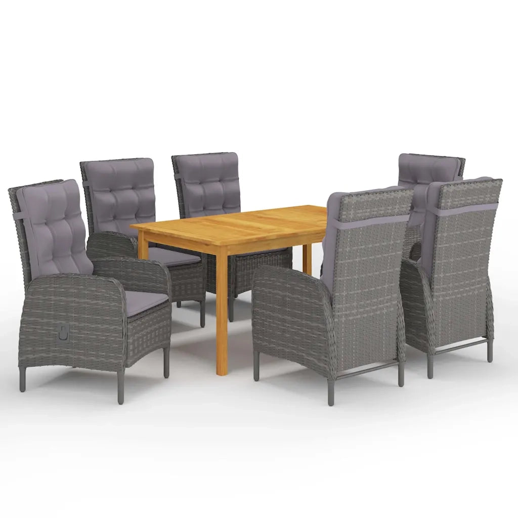 Set da Pranzo da Giardino 7 pz Grigio 3067775