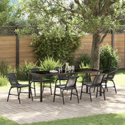Set da Pranzo per Giardino 7 pcs Nero 3379385