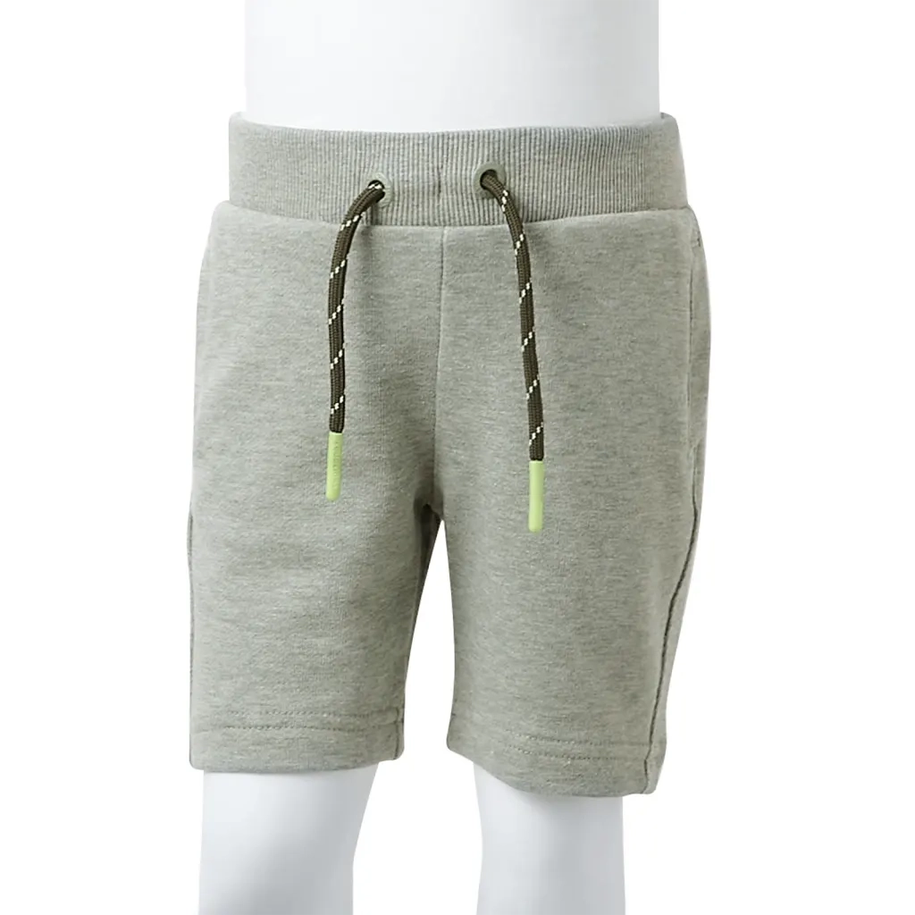 Pantaloncini per Bambini con Coulisse Cachi Chiaro MÃ©lange 140