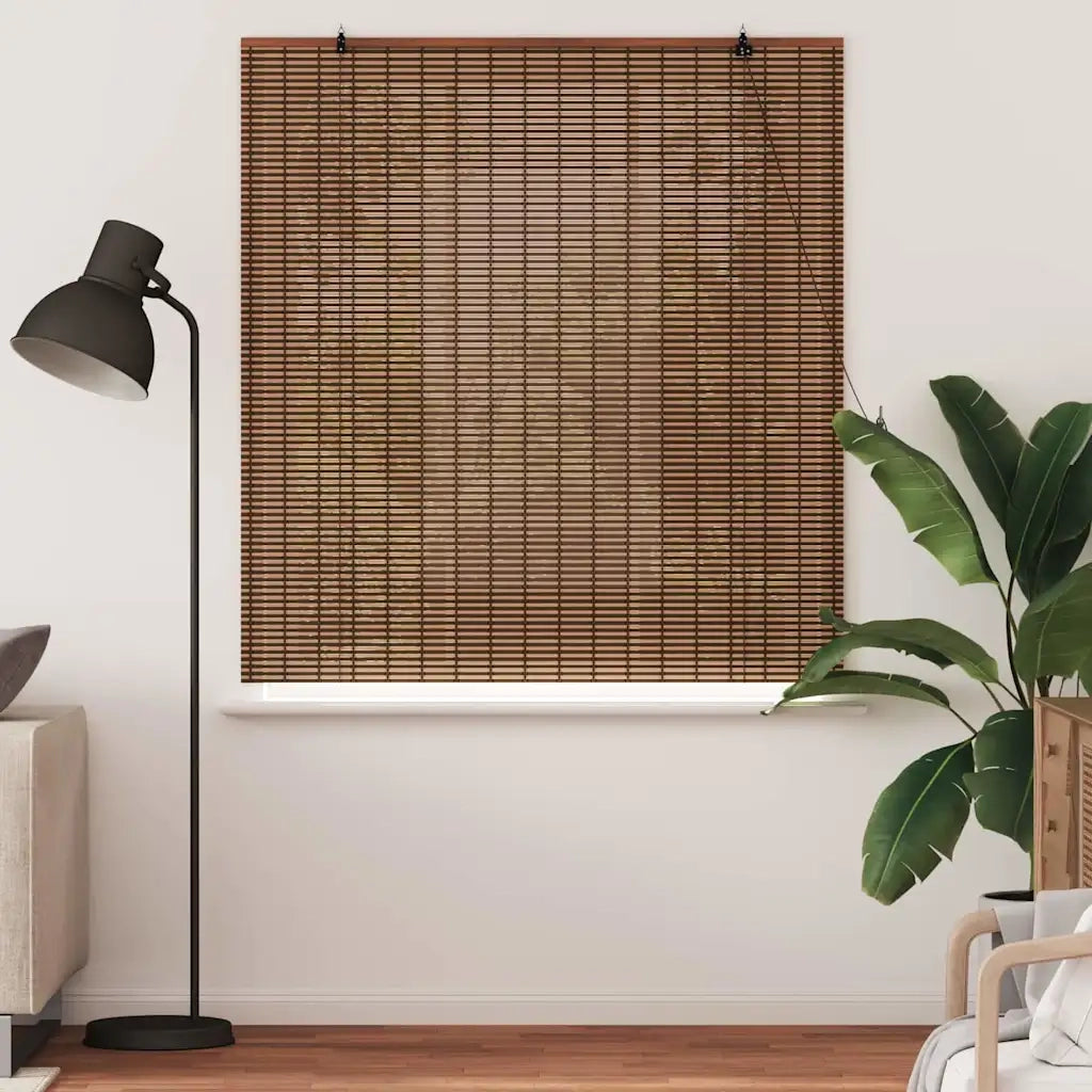 vidaXL Tenda per Finestra con tende Marrone 150 x 160 cm Bambù
