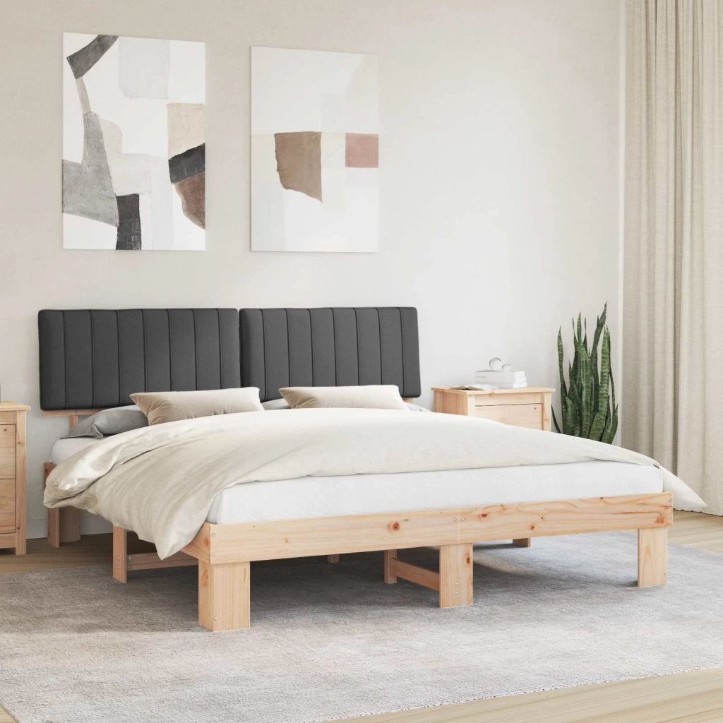 Letto con Testiera Rivestita Grigio scuro 180 x 200 cm 3398100