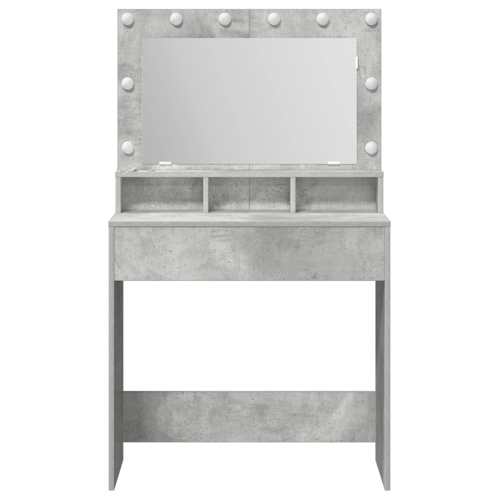 Toletta  con luci LED Grigio cemento 79x41x135 cm