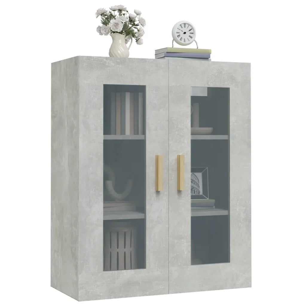 Armadietto Pensile a Parete Grigio Cemento 69,5x34x90 cm CFW8462497
