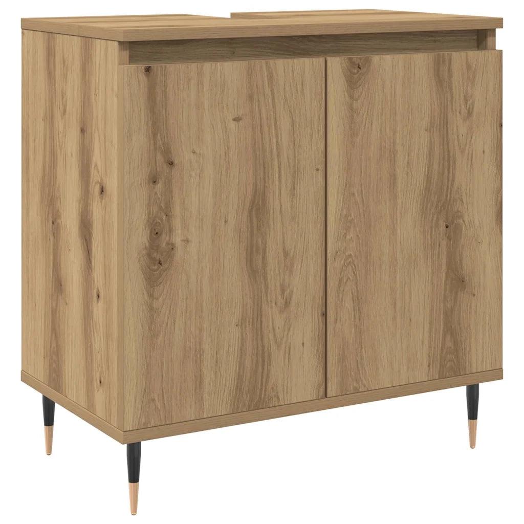 Mobile da Bagno | Armadio da bagno Rovere Artigianale 58x33x60 cm in Truciolato