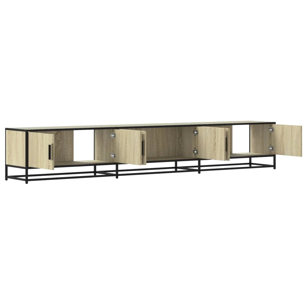 Mobile TV multimediale mensola TV credenza TV sala da pranzo soggiorno camera da letto rovere Sonoma 240 x 35 x 41 cm legno ingegnerizzato marrone 02_0027521