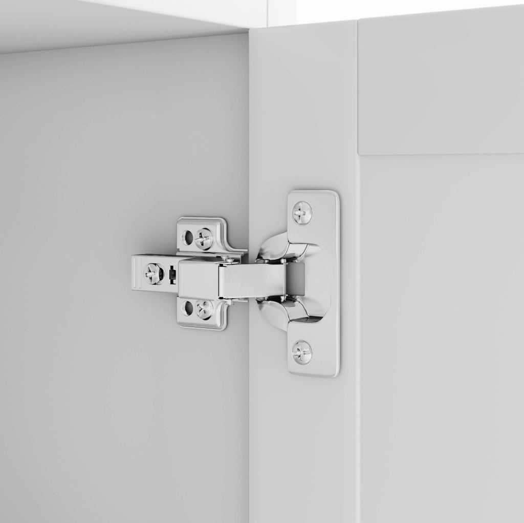 Mobile da bagno in MDF bianco con cassetti e vani aperti