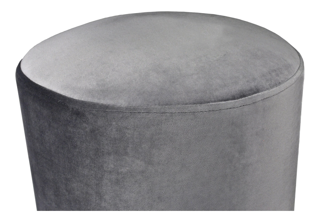 Pouf in velluto grigio, poggiapiedi - Zivago - PO01ZIBM