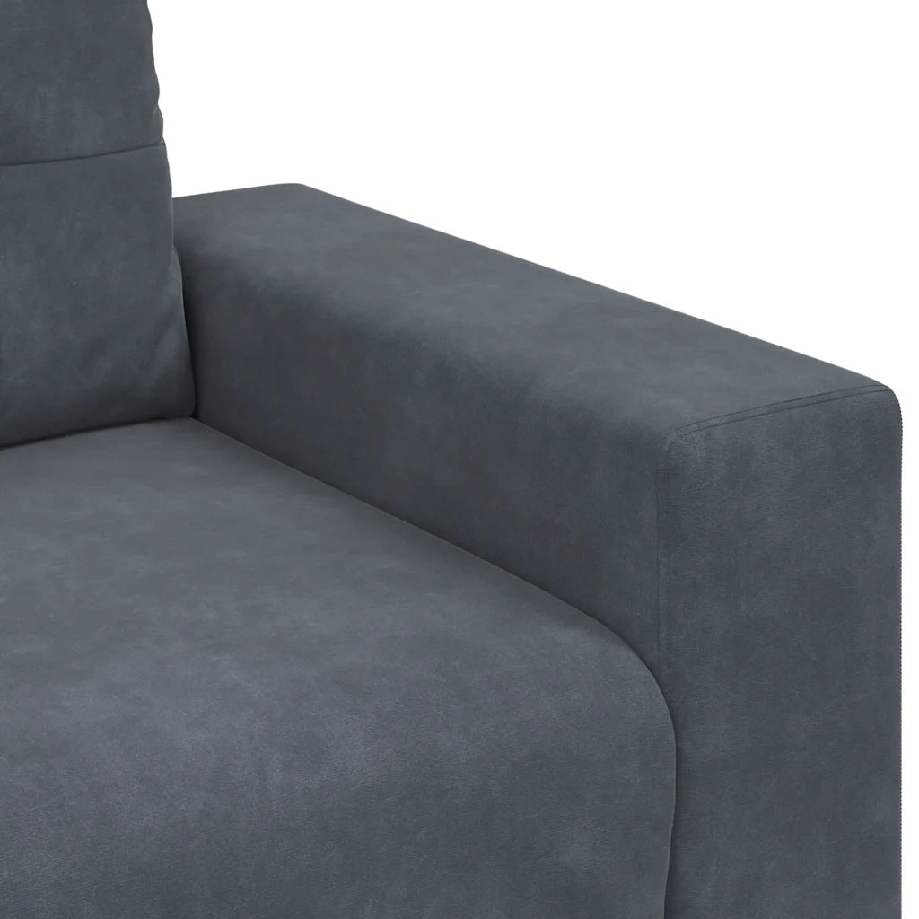 vidaXL Divano Divanetto Grigio Scuro 120 cm in Velluto