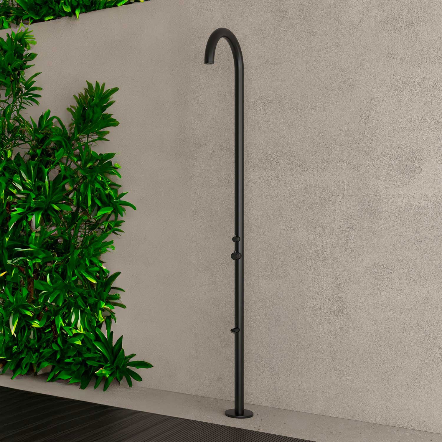 Doccia da Giardino in Acciaio Inox con Sistema C-box Sined Olbia Nero