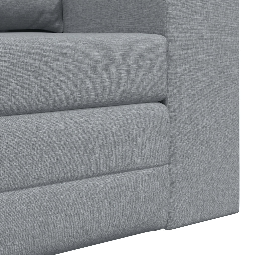 Divano Letto 2-in-1 Grigio Chiaro 148x71x83 cm Tessuto