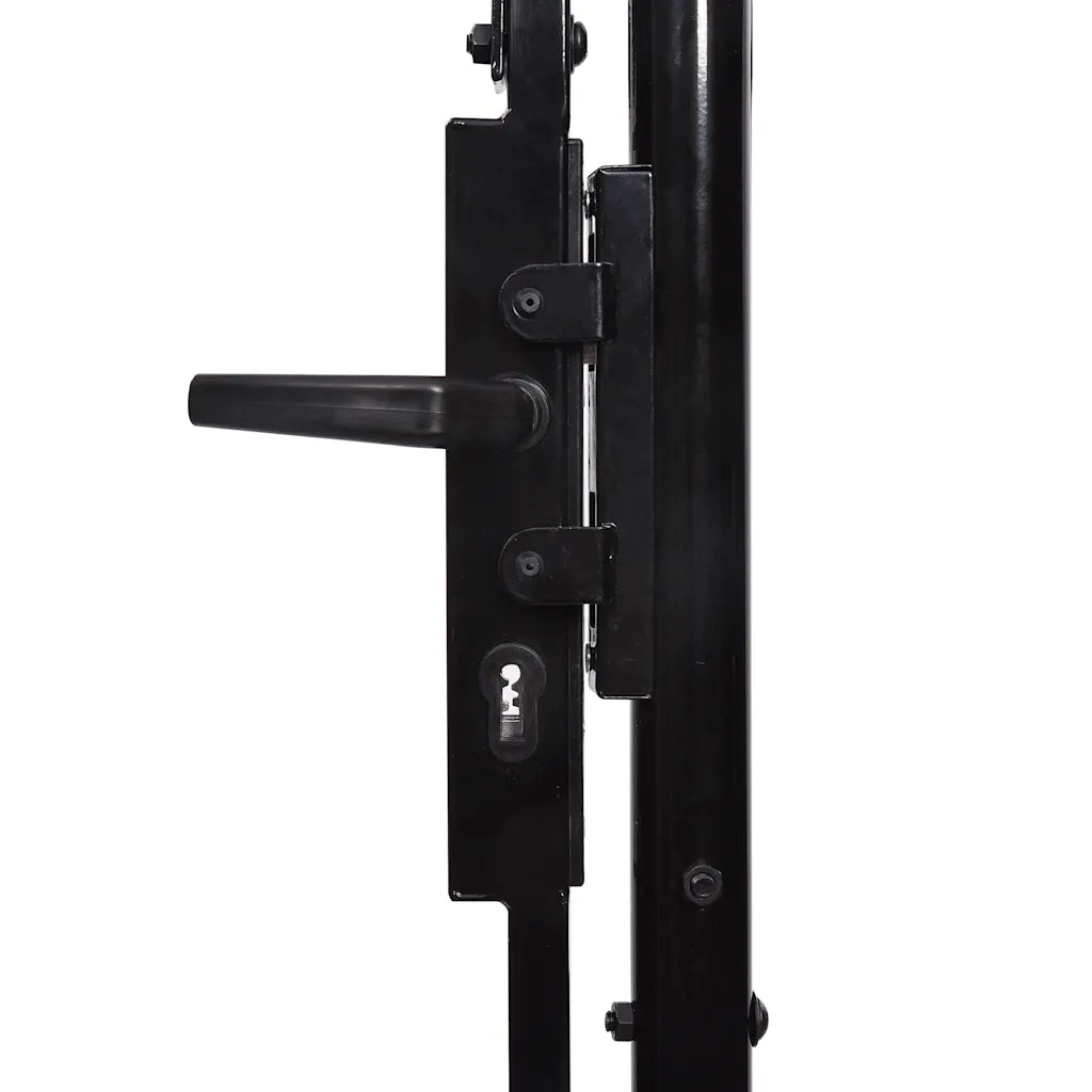 Cancello da Giardino Woerden in Acciaio 1x4 m Nero CFW9743226