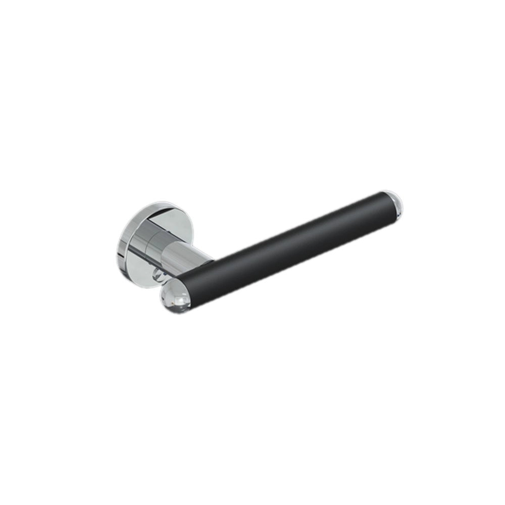 Porta carta igienica nero opaco, inox lucido