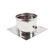 Piastra di base da 160mm in acciaio inox aisi 304 con spurgo