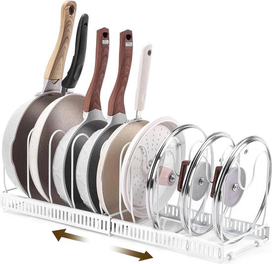 Organizzatore di teglie per ante di armadio - 10 cassetti regolabili - Pannello organizzatore espandibile con caratteristiche1 e caratteristiche2