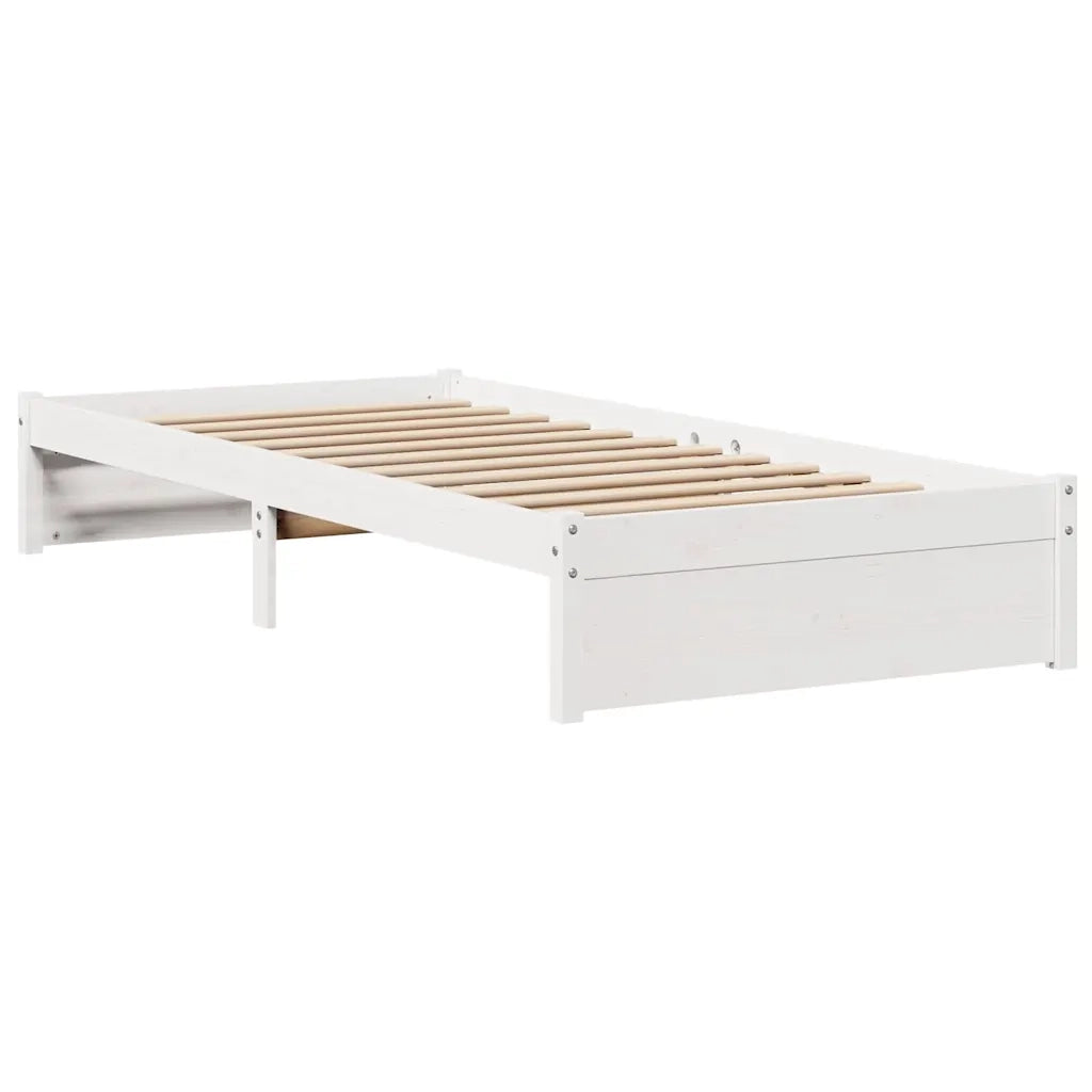 Giroletto con Testiera senza Materasso-Struttura Letto Bianco 90x190 cm 928150