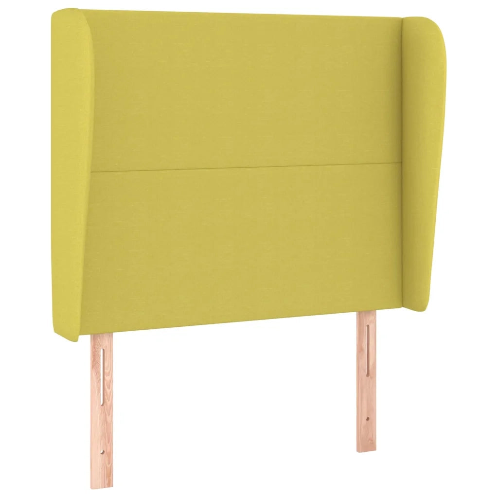 Testiera ad Orecchio Verde 103x23x118/128 cm in Tessuto