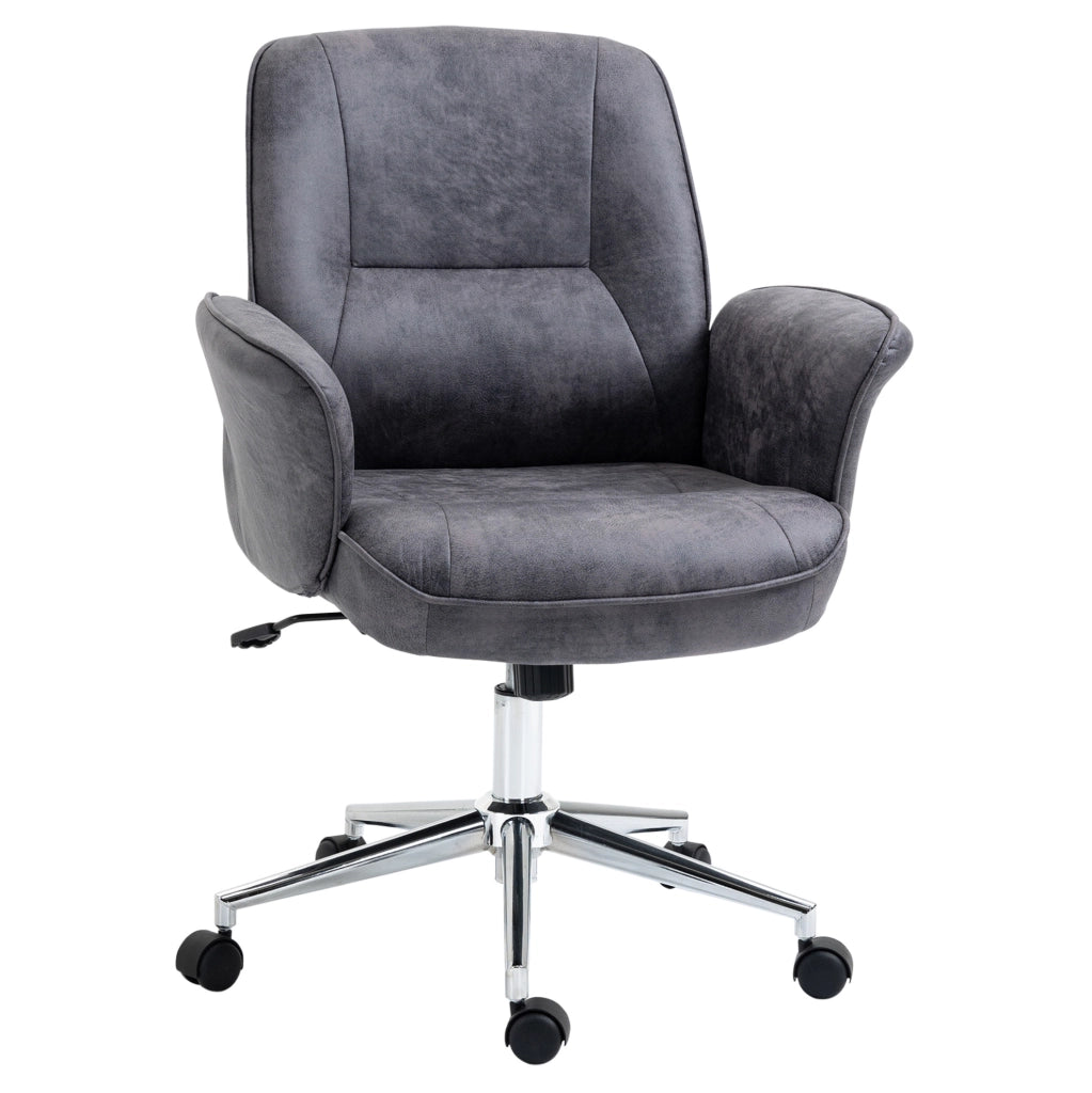 Sedia da ufficio ergonomica grigio scuro con funzione oscillante