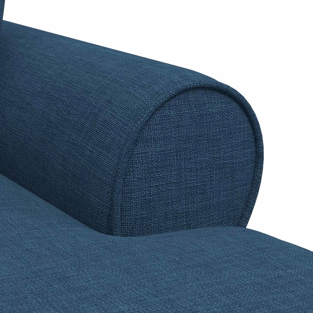 Chaise Longe con Gonna con cuscino 3 pz Blu Tessuto CFW1247917