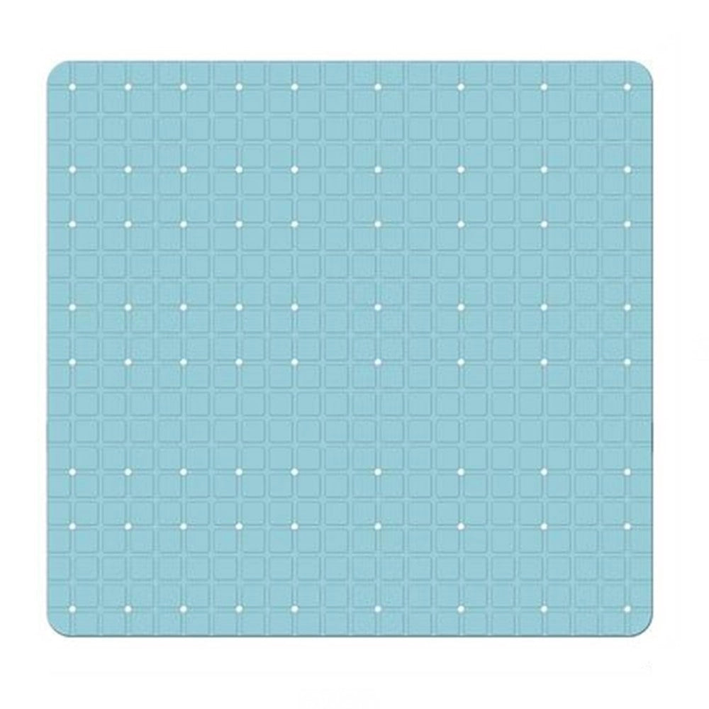 Trade Shop - Tappeto Tappetino Pvc Azzurro Antiscivolo Per Vasca Bagno Doccia 52x52 Cm 79766 -