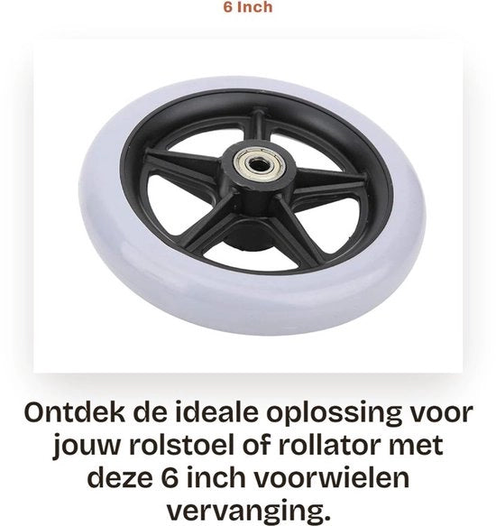 Pneumatici per sedie a rotelle - sostituzione - 6 pollici Antislip gomma - resistente all'usura - adatto per sedie a rotelle - carico massimo 120kg - leggero e pratico - pneumatico per sedie a rotelle