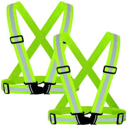 Set di Vestiti di Sicurezza da 2 pezzi - Leggero e Riflettente - Adattabile per lo Sport - Cintura Ergonomica - Respirante e Lavabile - Poliestere di Alta Qualità - Vestito Riflettente