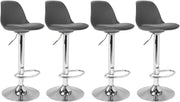 Set di 4 sgabelli da bar design grigio KARL