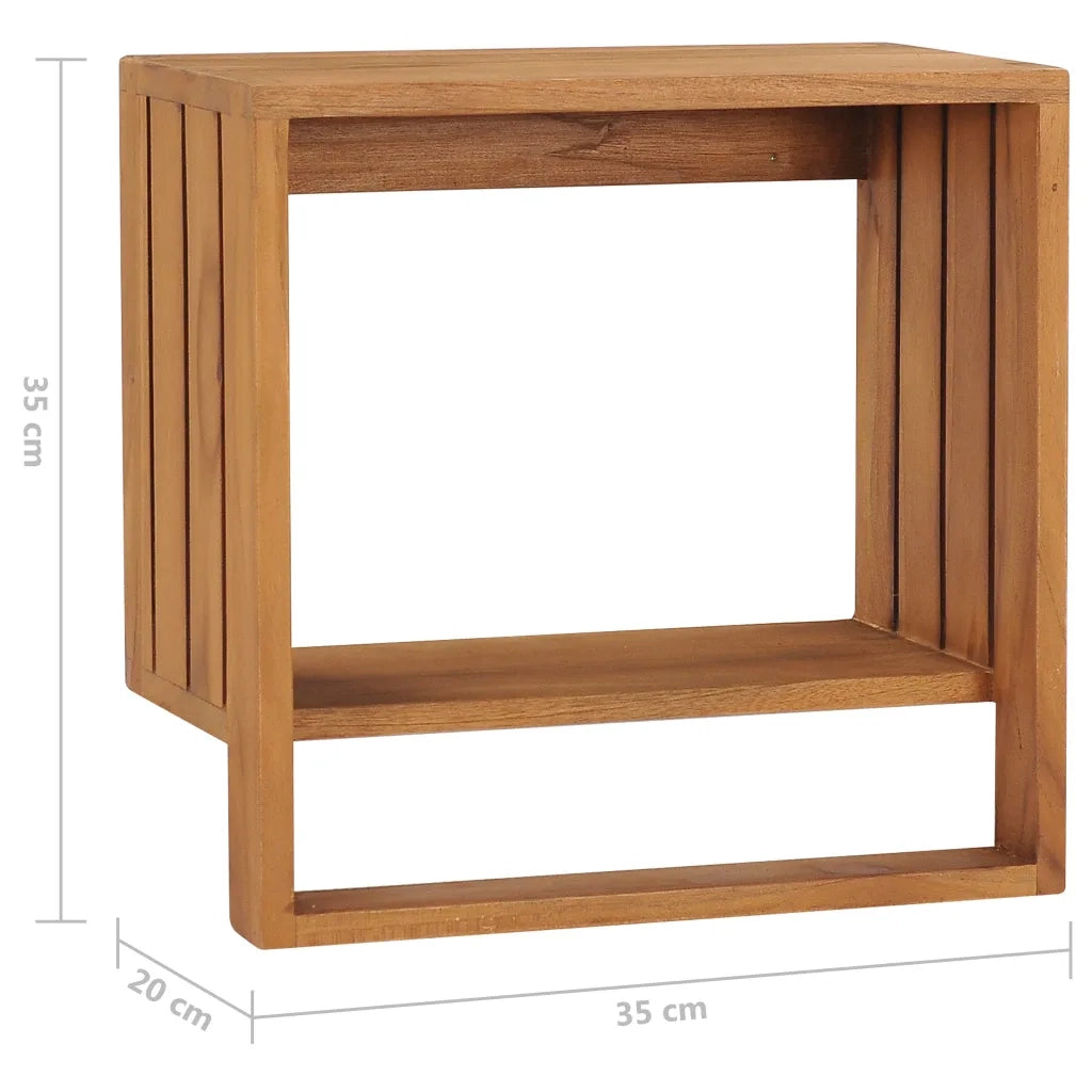 Porta Asciugamani a Parete 35x20x35 cm in Massello di Teak 289073