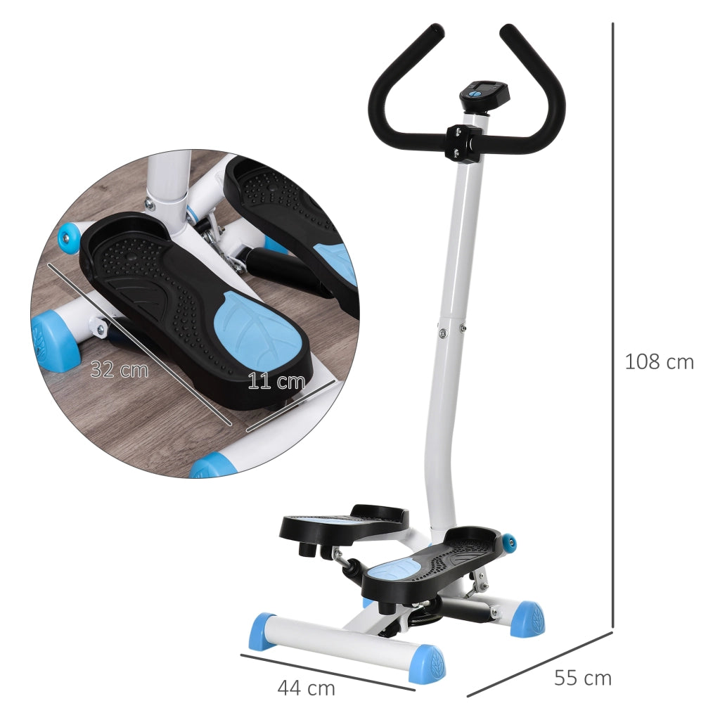 Stepper Fitness LCD ¨C zephmum ¨C Nero e grigio, ABS e acciaio, 55x44x108 cm