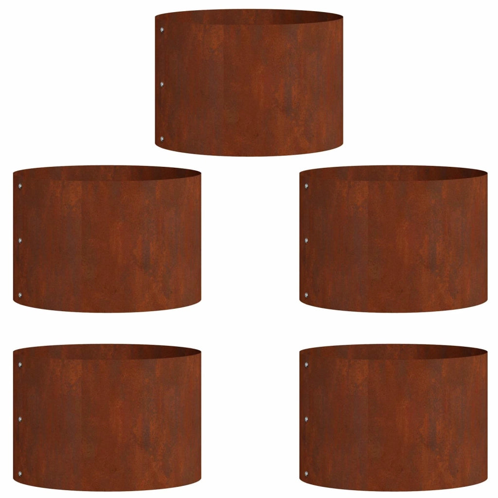 Anello per vaso 5 pcs Marrone 30 x 30 x 20 cm 873605