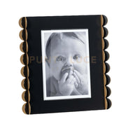 Portafoto di design Volans grande Nero,oro laccato,nero,oro laccato