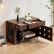Casa lettiera per gatti - Xylo - 100x45x66cm noyer anti-odore