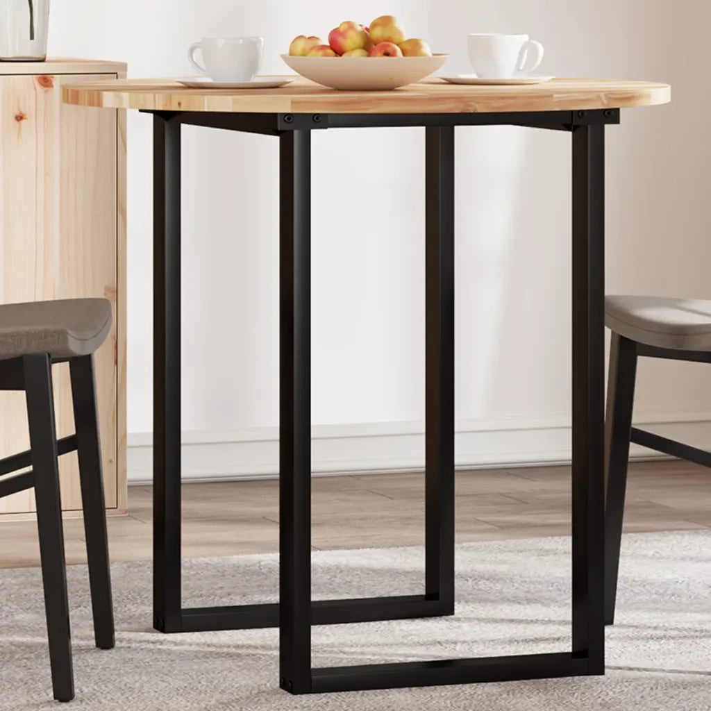 Piano Tavolo Rotondo Ã˜80x2 cm in Legno Massello di Acacia