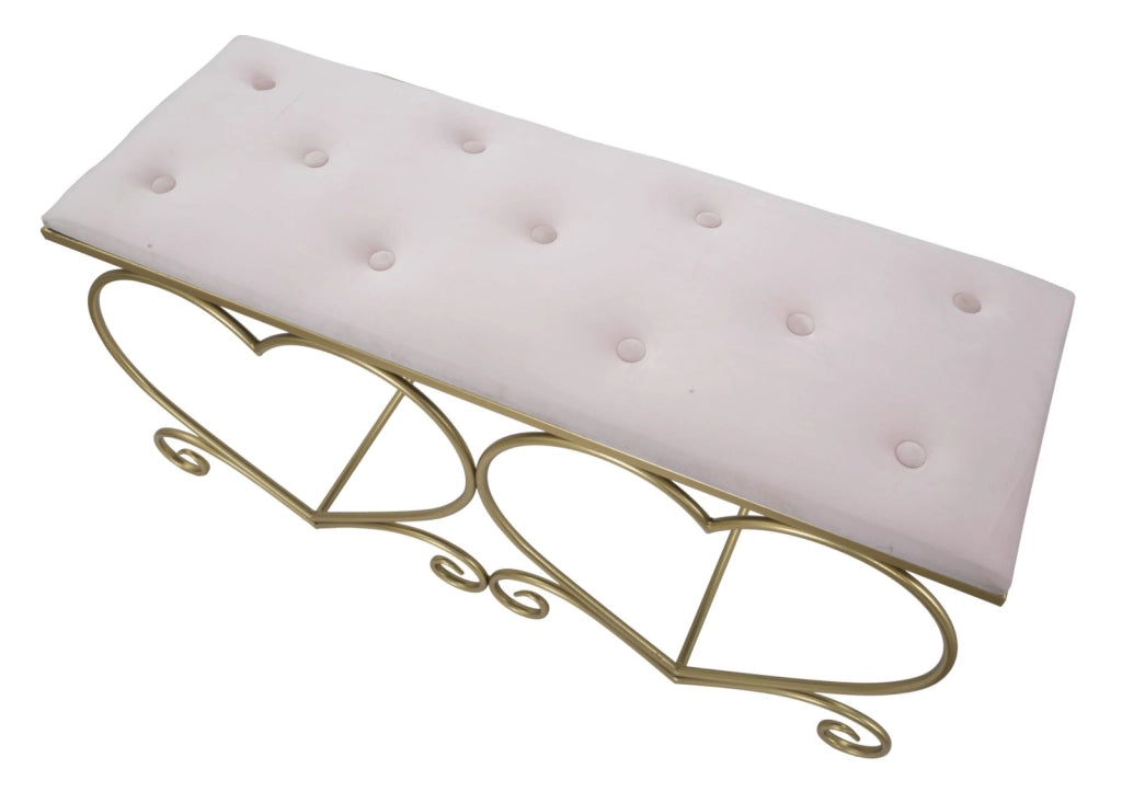 Panca Cuore Rosa Elegante 105x37,5x51,5 cm