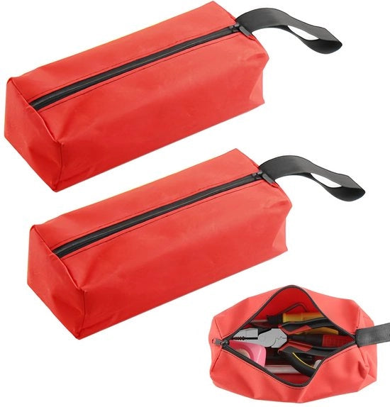 Borsa da lavoro portatile 2 pezzi - 600D poliestere - 25 x 8,5 x 7 cm - con cinturino di sostegno - resistente alle scalfitture - borsa da lavoro portatile