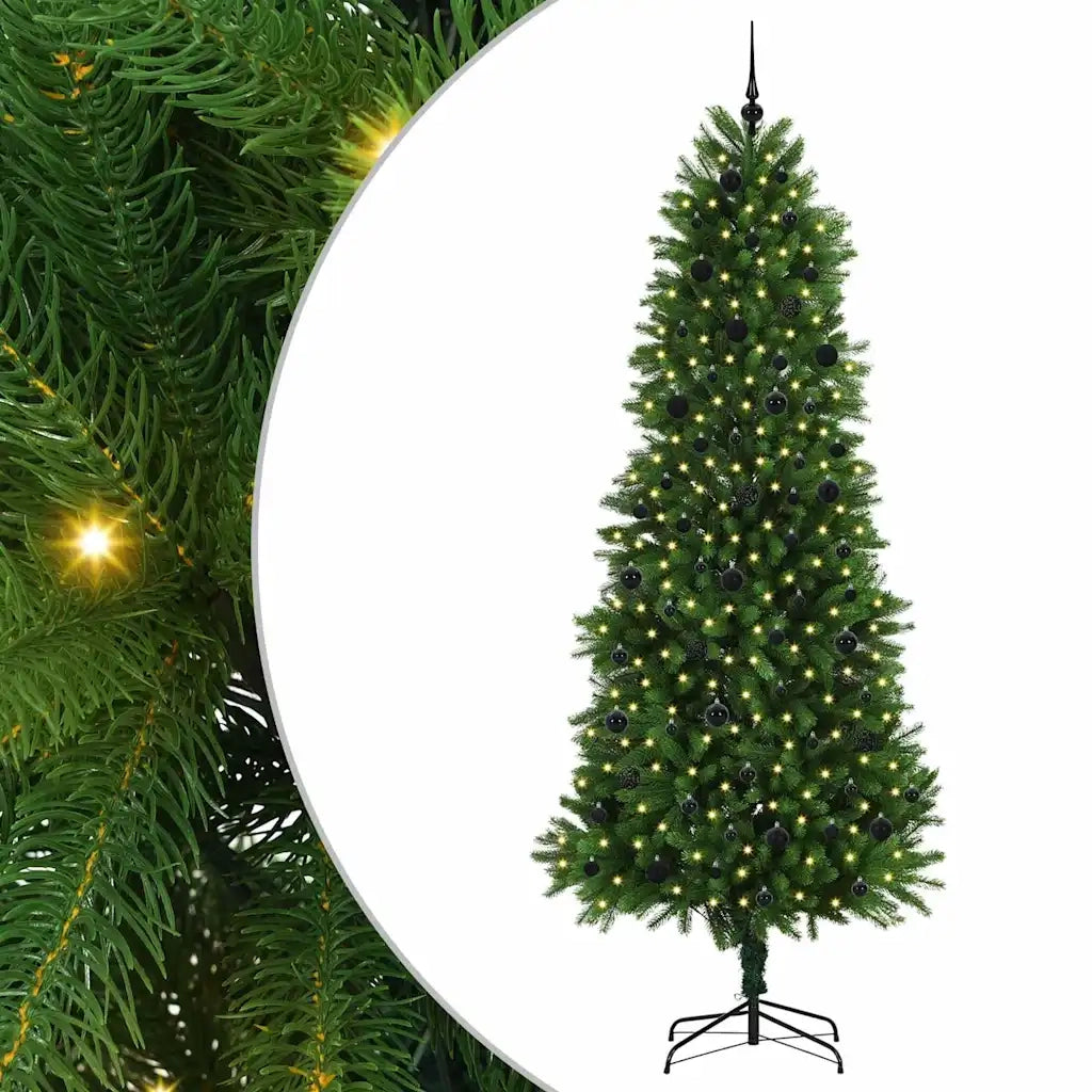 Albero di Natale | Decorazioni natalizie con 300 LED con supporto Verde 240 cm PE