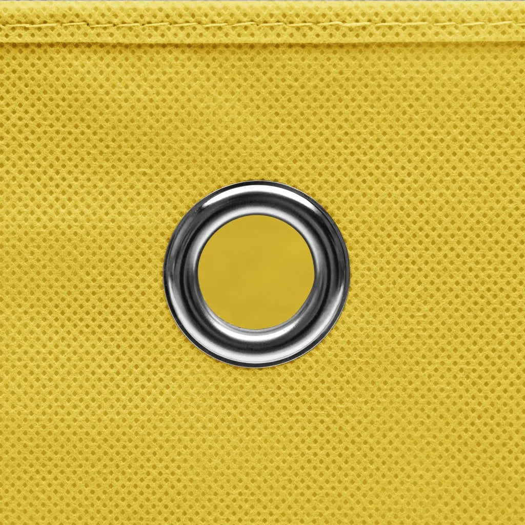 Contenitori 4 pz in Tessuto non Tessuto 28x28x28 cm Giallo 325223