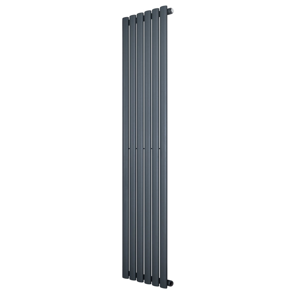 Radiatore Verticale Design Ovale Colonna Singola Antracite 1600x360 mm