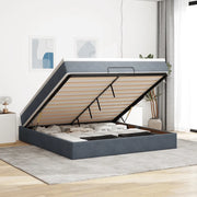 Struttura Letto Pouf con Materasso 180x200 cm in Velluto 3311202