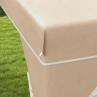 Gazebo da Giardino 3x3 m Pieghevole con Altezza Regolabile e Borsa di Trasporto con Ruote, Beige