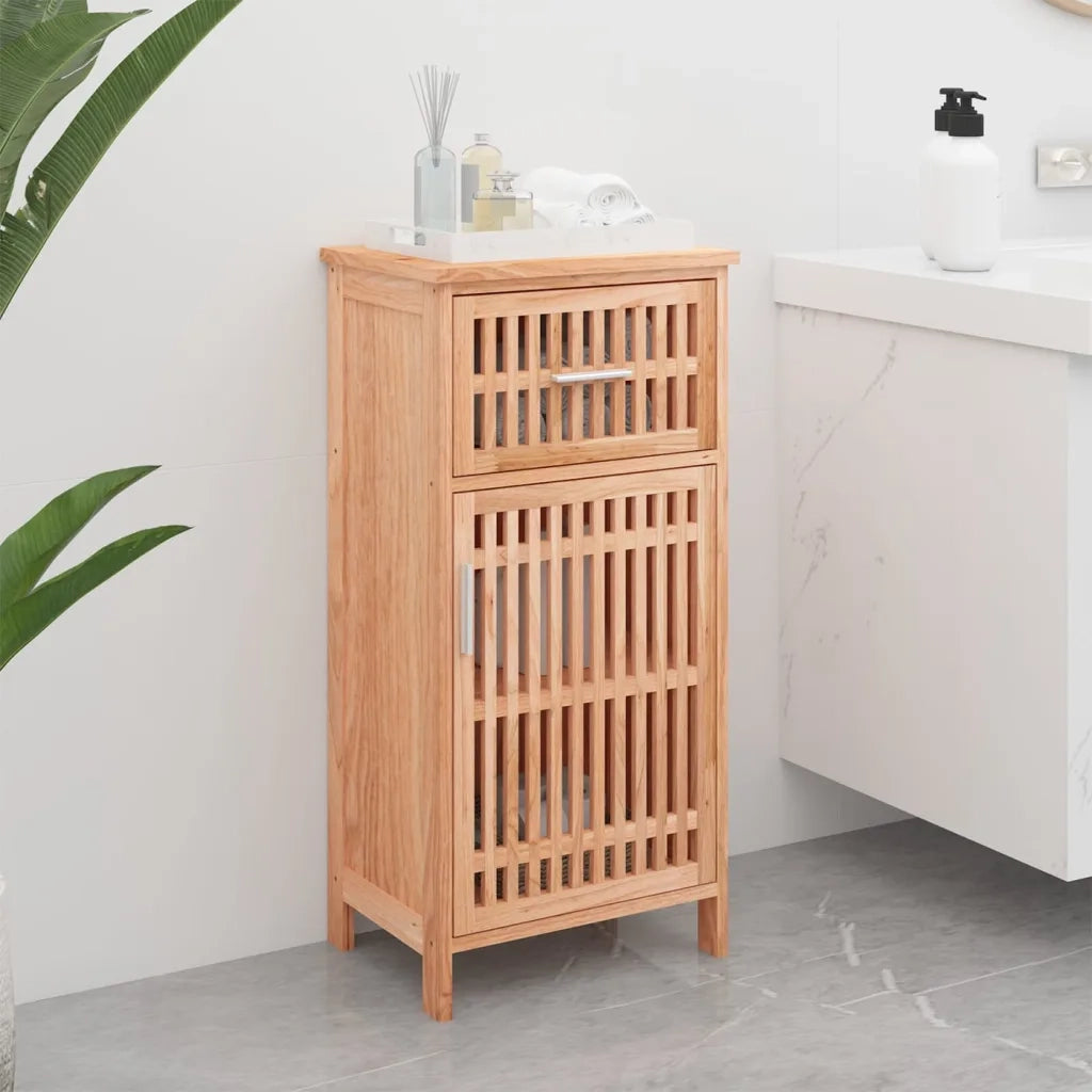 Armadietto da Bagno | Armadio da bagno 42x29x82 cm in Legno Massello di Noce