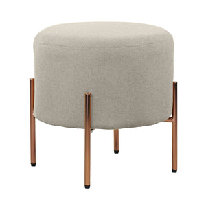 Pouf Poggiapiedi Ø40 cm in Tessuto Kate Grigio Scuro